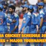 India Cricket Schedule 2026: Key Series + Major Tournament Dates