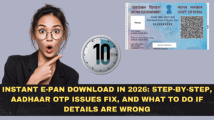 Instant e-PAN Download in 2026: Step-by-Step, Aadhaar OTP Issues Fix, and What to Do If Details Are Wrong