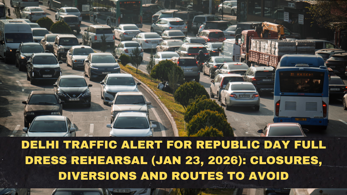 Delhi Traffic Alert for Republic Day Full Dress Rehearsal (Jan 23, 2026): Closures, Diversions and Routes to Avoid