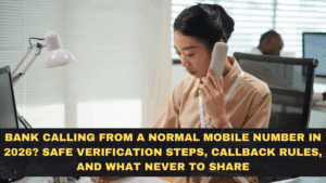 Bank Calling From a Normal Mobile Number in 2026? Safe Verification Steps, Callback Rules, and What Never to Share