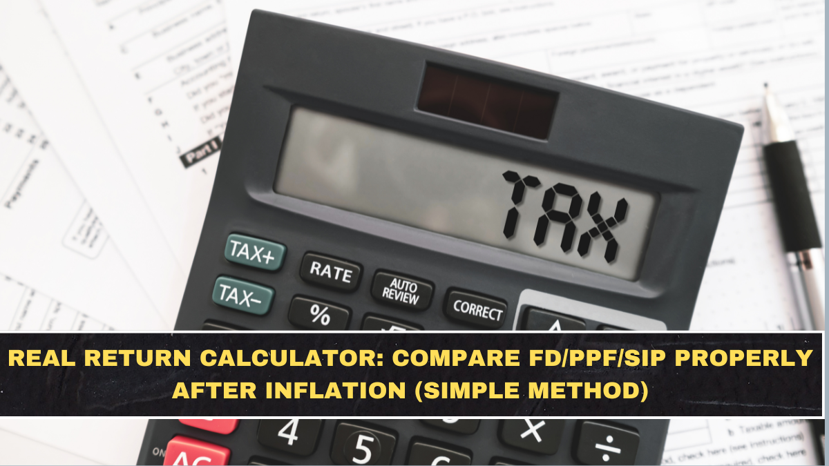 Real Return Calculator: Compare FD/PPF/SIP Properly After Inflation (Simple Method)