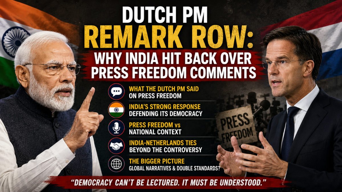Dutch PM Remark Row: Why India Hit Back Over Press Freedom Comments